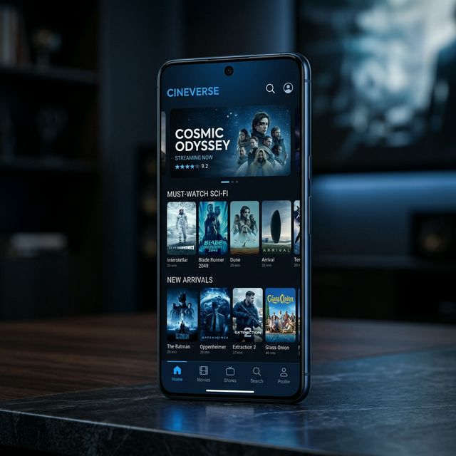 Android phone showing MovieBox APK installation process